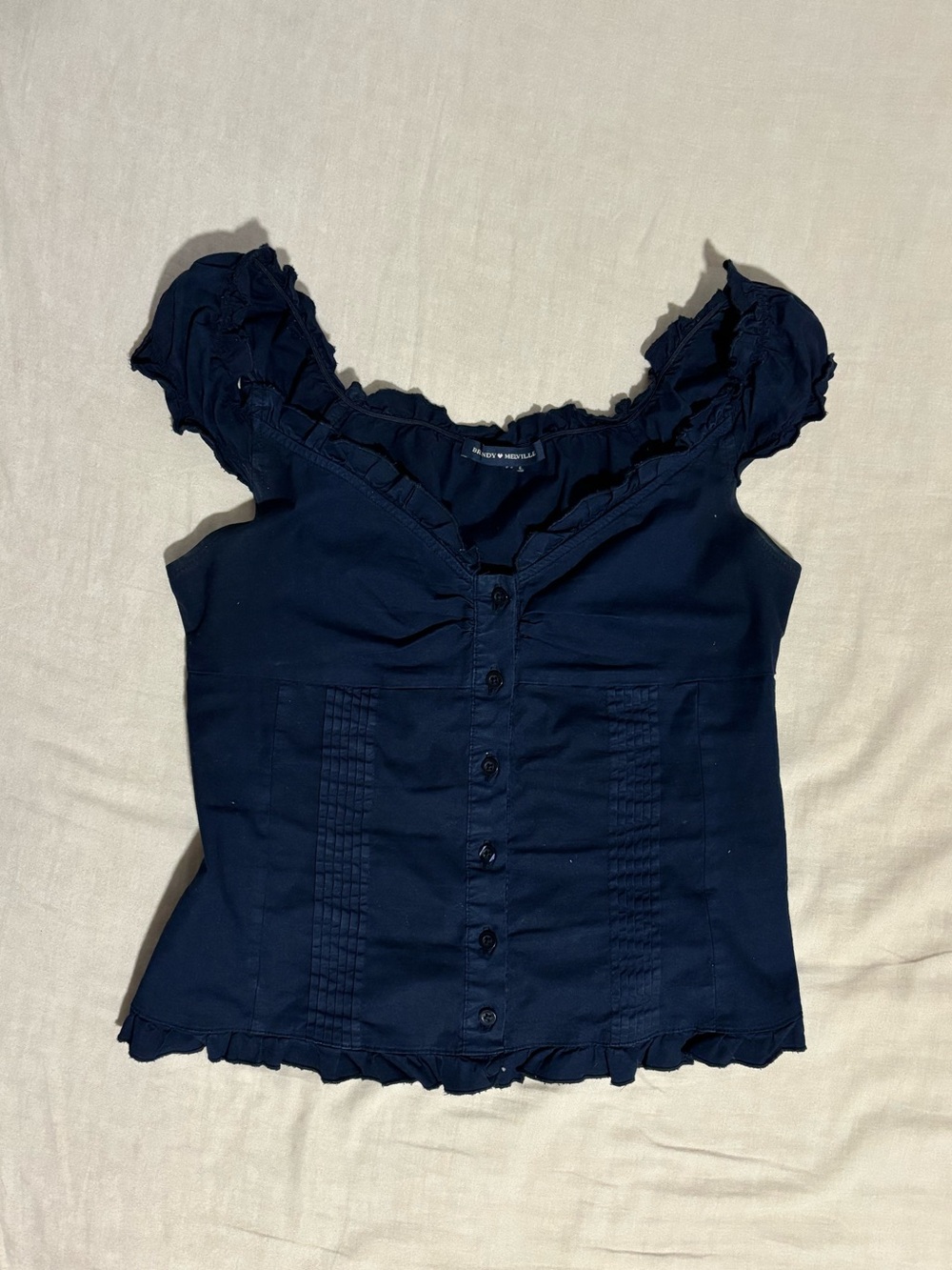 Brandy Melville Elena Babydoll Ruffle Top